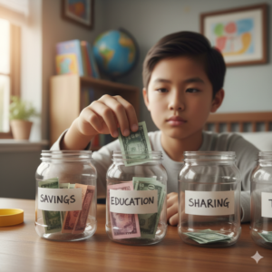 Áp dụng phương pháp 6 chiếc hũ (JARS) để dạy con quản lý tài chính.